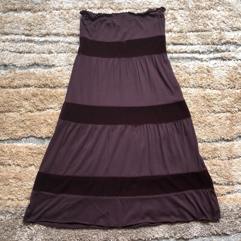 EUC Francesca’s velvet striped dress